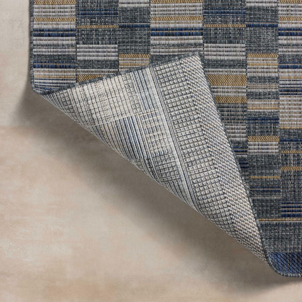 Loloi II Birch 3&#39;6&quot; x 5&#39;6&quot; Denim and Gold Indoor/Outdoor Area Rug, , large