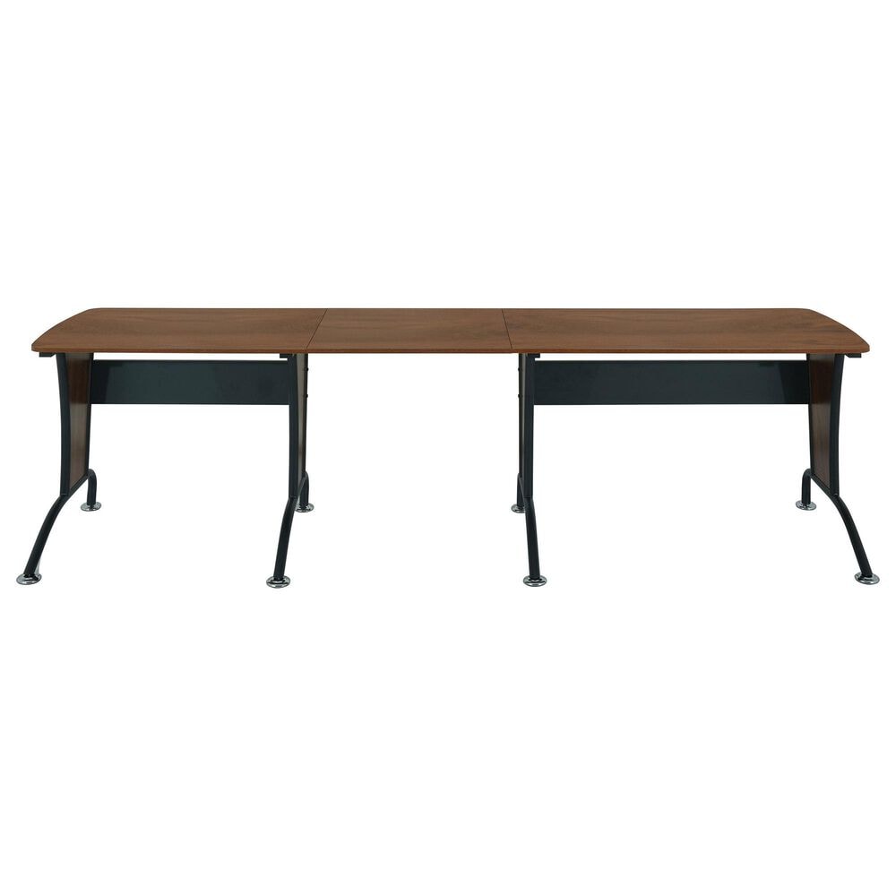 Rta Products Llc Deluxe L-Shaped Desk in Mahogany and Grey, , large