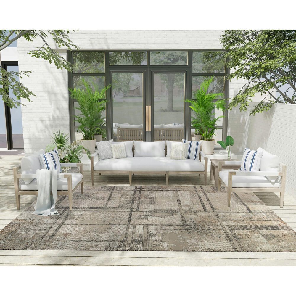 Nourison Sustainable Trends SUT02 7&#39;10&quot; x 9&#39;10&quot; Ivory and Multicolor Area Rug, , large