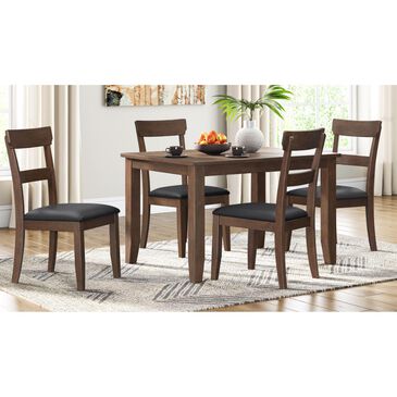 Standard 5 Piece Dining Set in Harbor Brown, , large