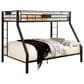Furniture of America Francis Twin XL Over Queen Bunk Bed in Black, , large