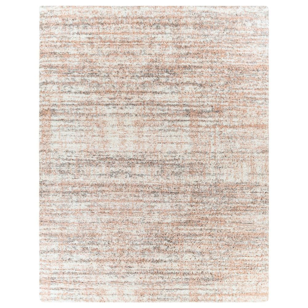 37B Aliyah Shag Cream, Gray, Dusty Pink and Light Slate 5"3" x 7" Area Rug, , large