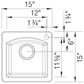 Blanco Diamond Dual Mount Bar Sink in Soft White, , large