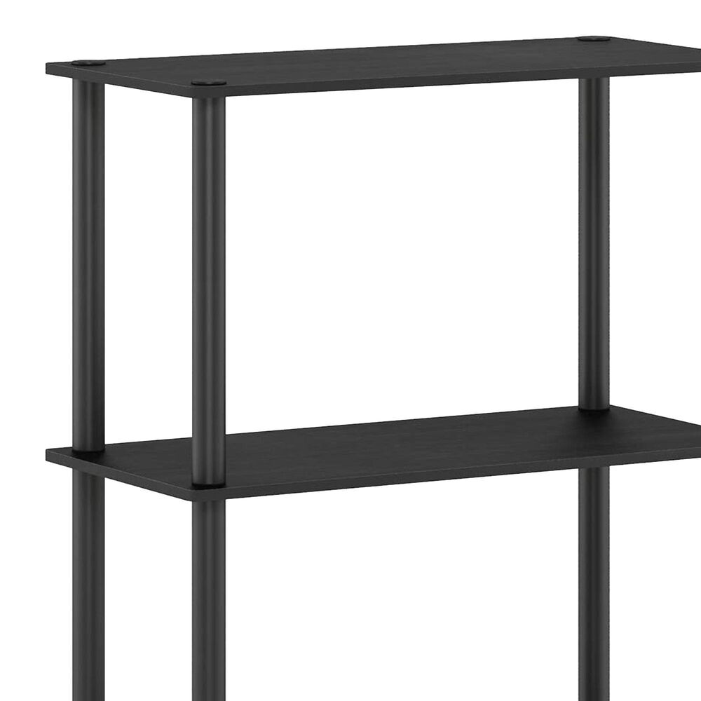 HOMLUX Turn-N-Tube 4-Tier Multipurpose Shelf Display Rack in Americano and Black, , large