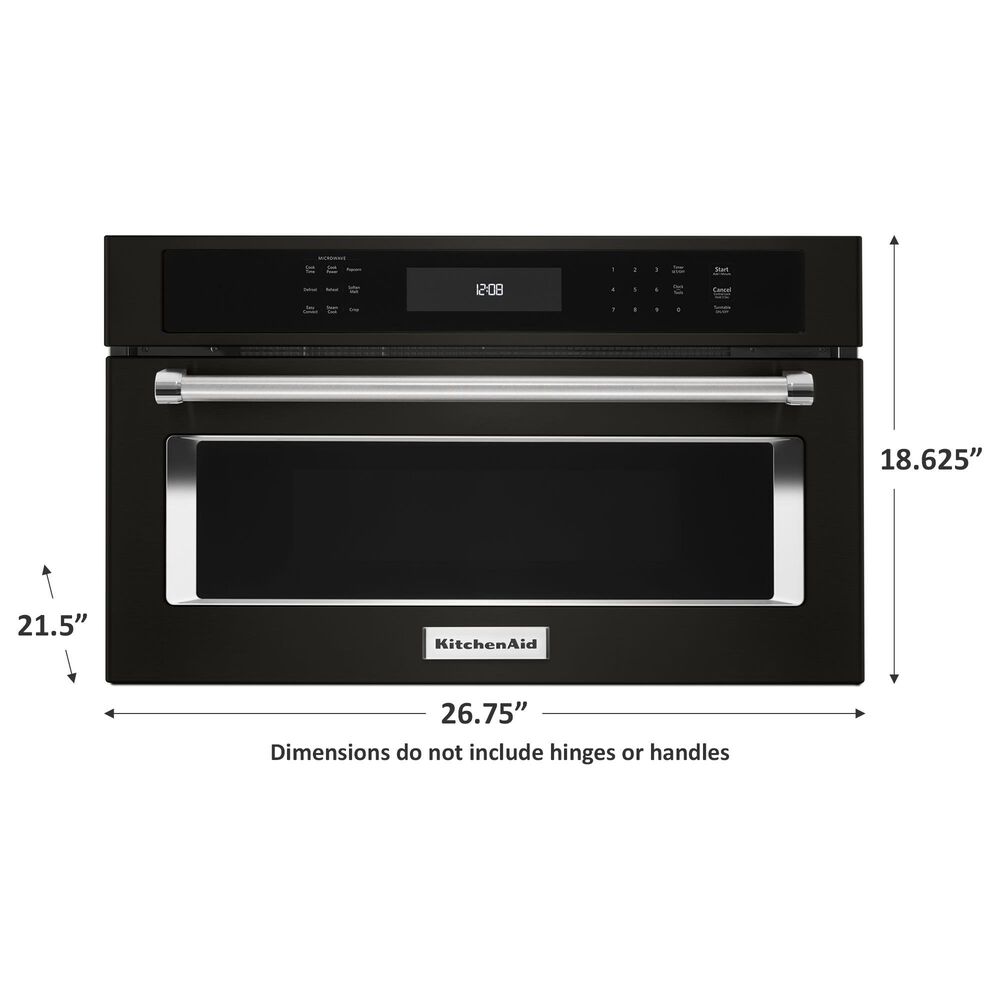 KitchenAid 27&quot; Built-In Microwave Oven with Convection Cooking in Black Stainless, , large