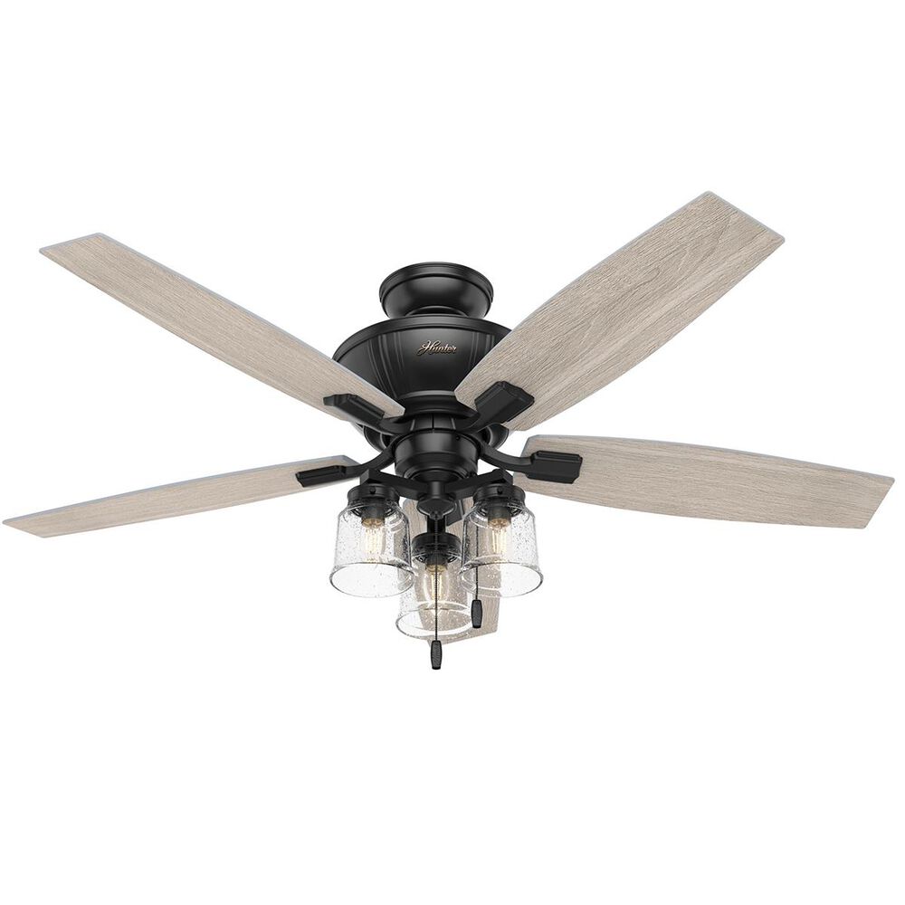 Hunter Charlotte 52" Indoor Ceiling Fan in Matte Black, , large