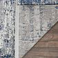 Couristan Marblehead Breccia 3"11" x 5"11" Blue and Grey Area Rug, , large