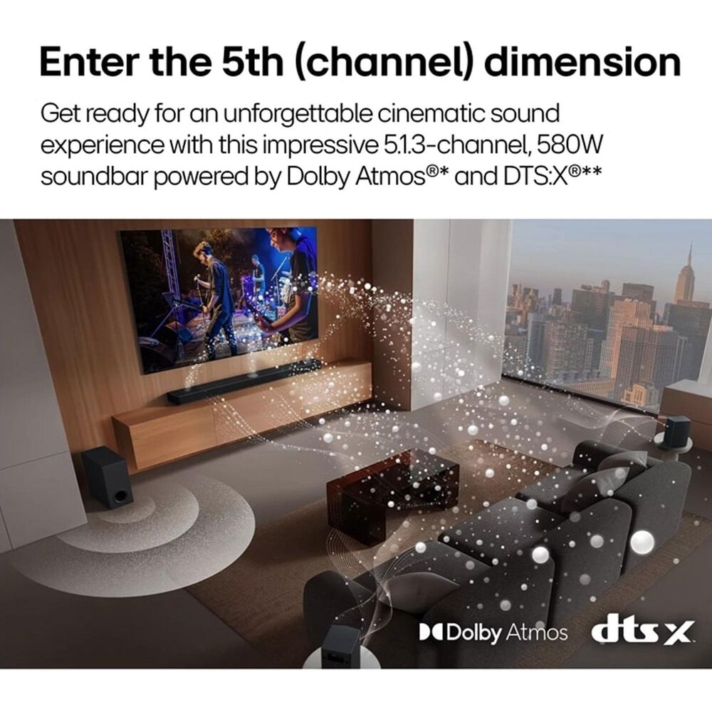 LG S80TR Home Theater Soundbar 5.1.3 Channel with Rear Speakers and WOW Orchestra, , large