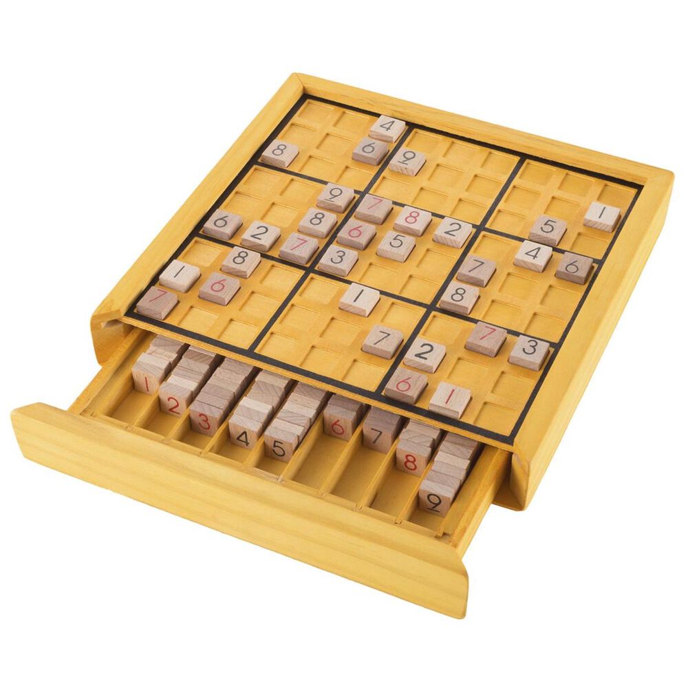 Timberlake Hey! Play! Wooden Sudoku Board Game Set, , large