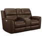 Flexsteel Henry Power Reclining Loveseat with Console and Power Headrest and Lumbar in Hickory, , large