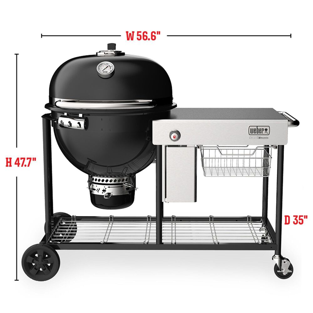 Weber Summit Kamado S6 Freestanding Grill in Black, , large