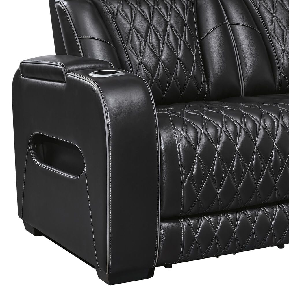 Ashley Boyington Power Reclining Sofa in Black, , large