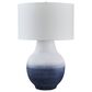 Ashley Dashland Metal Table Lamp in White and Navy, , large