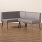 Baxton Studio Odessa 2-Piece Dining Nook Bench Set in Walnut Brown, , large