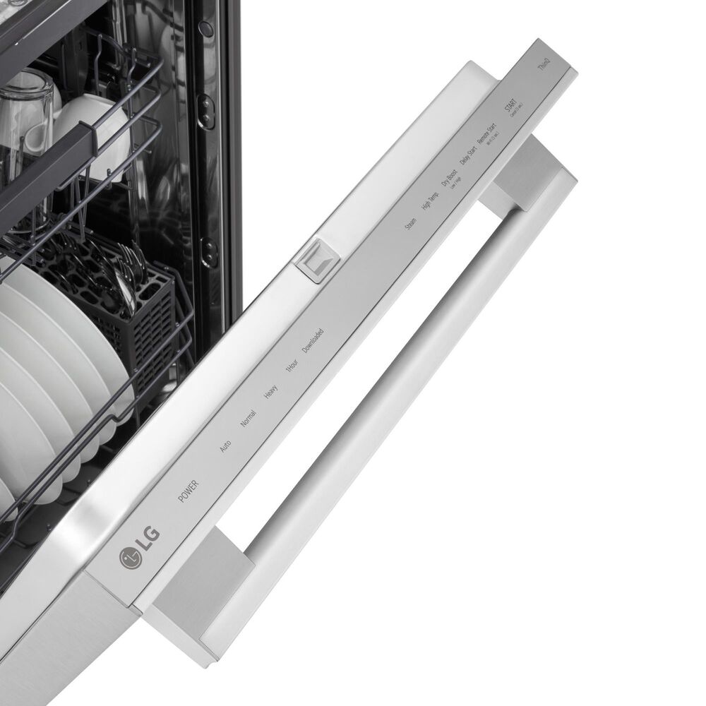LG 24&quot; Built-In Bar Handle Dishwasher with SteamAssist in PrintProof Stainless Steel, , large