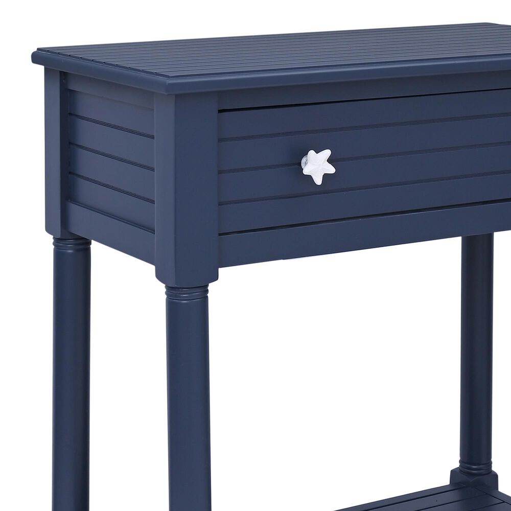 Linon Home Decor Seaboard Accent Table in Navy, , large
