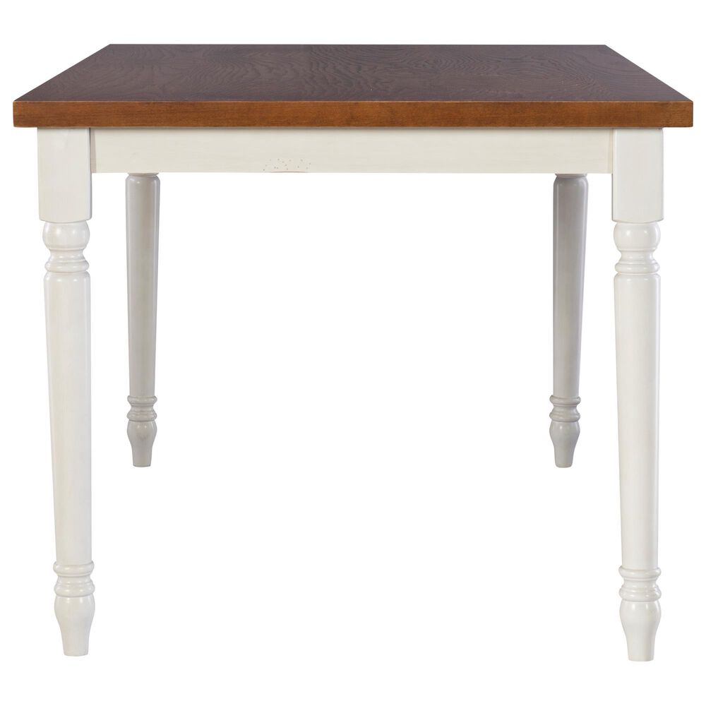 Linon Home Decor Willow Dining Table in Honey Brown and Vanilla White - Table Only, , large