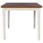 Linon Home Decor Willow Dining Table in Honey Brown and Vanilla White - Table Only, , large