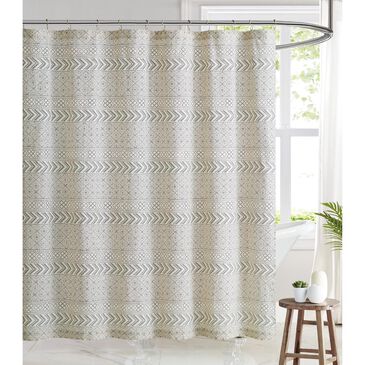 Pem America Chase Shower Curtain in Cream and Black, , large