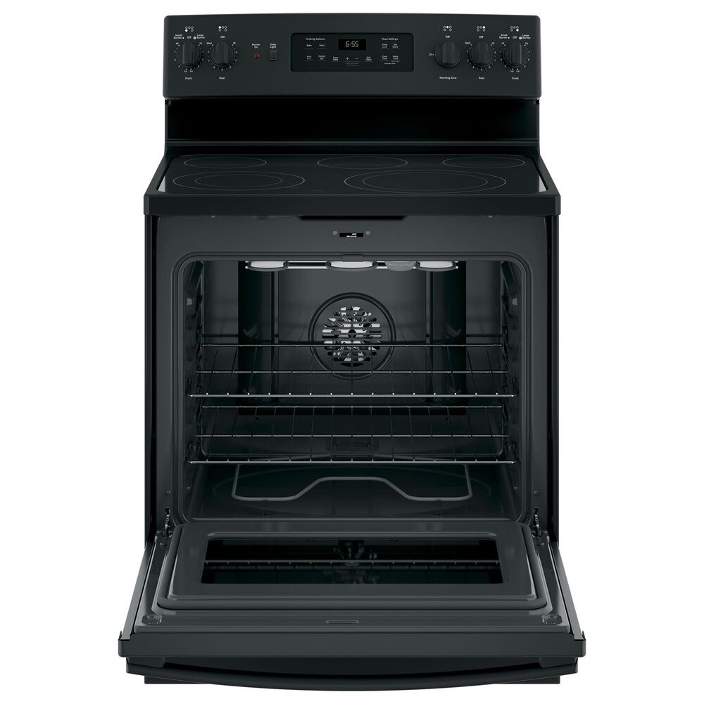 GE Appliances 2-Piece Kitchen Package with 30&#39;&#39; Electric Range and Sensor Microwave Oven in Black, , large