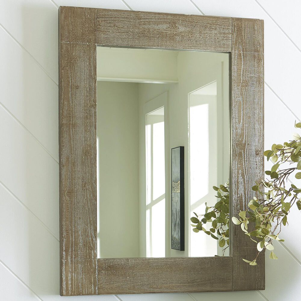 Ashley Waltleigh Accent Mirror in Distressed Brown, , large