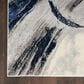 Nourison Brushstrokes 2"2" x 7"6" Grey and Navy Runner, , large