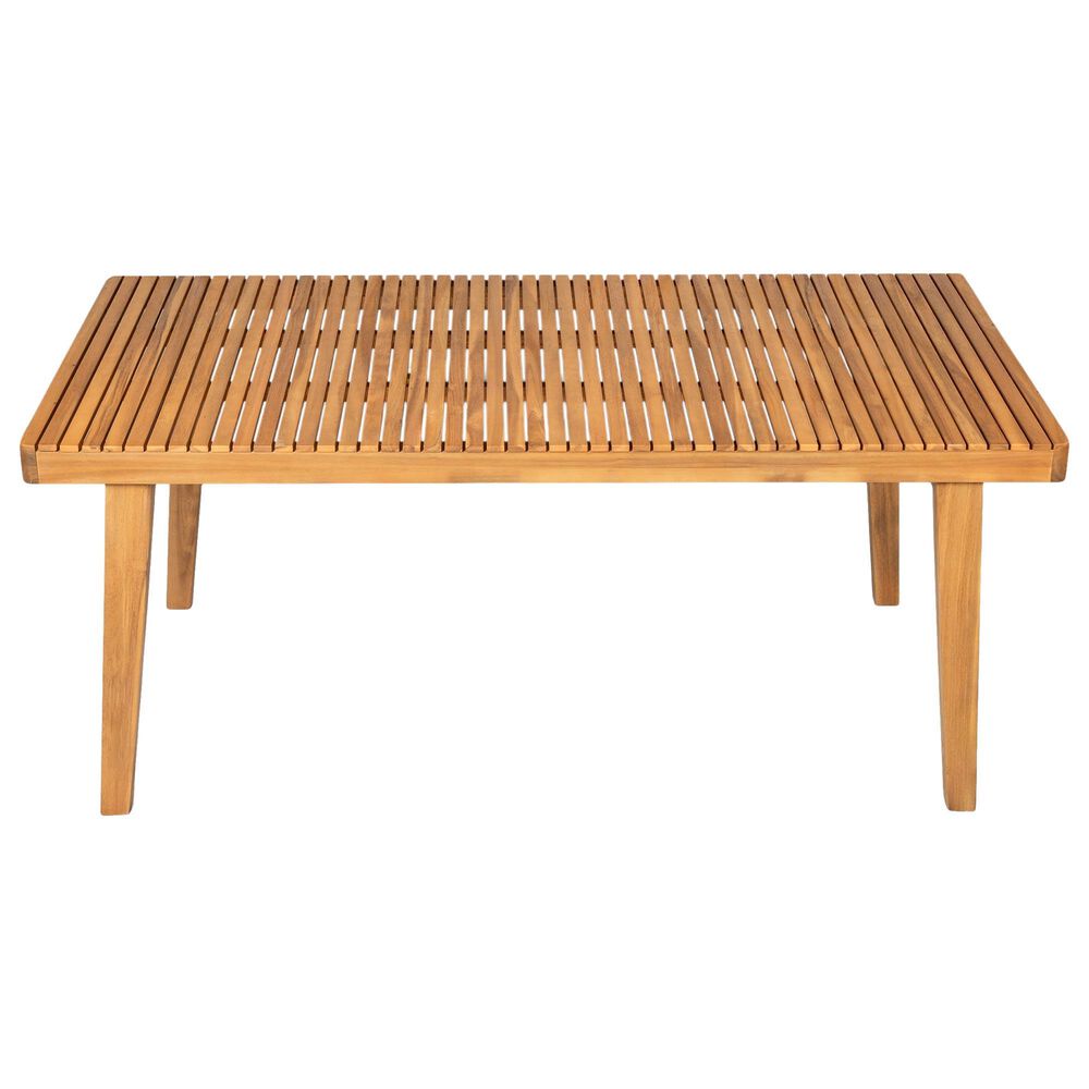Hearth and Haven Outdoor Rectangular Dining Table in Natural - Table Only, , large