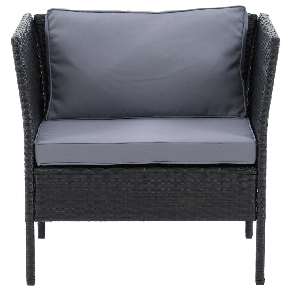 CorLiving Parksville 8-Piece Patio Sectional Set in Black/Gray, , large