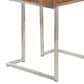 LumiSource Roman End Table in Walnut and Stainless Steel, , large