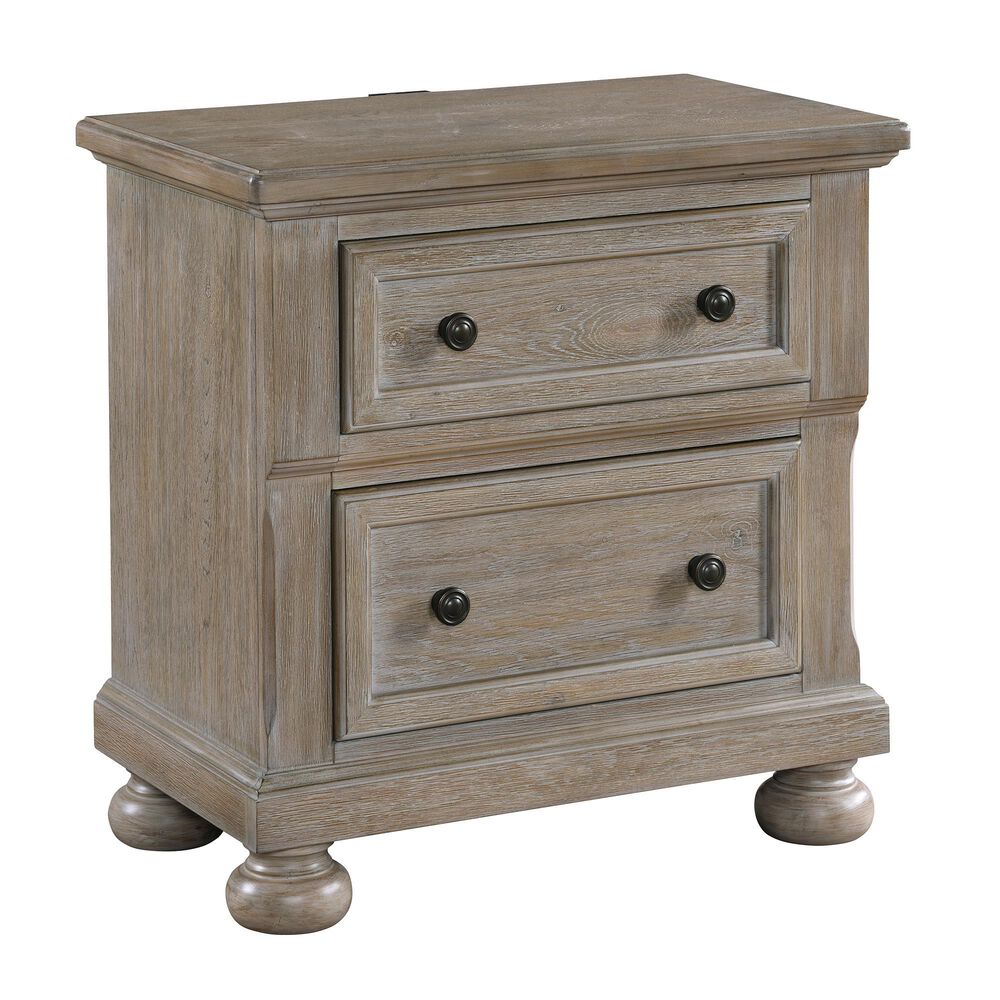 Davis International King Storage Bed and Two Nightstands in Taupe, , large