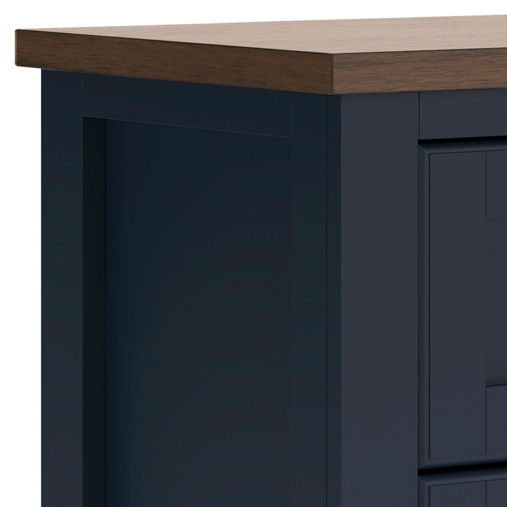 Ashley Landocken 2-Drawer Nightstand in Dark Slate Blue and Light Brown, , large