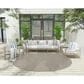 Nourison Courtyard Ivory and Silver 8" Round Indoor/Outdoor Area Rug, , large