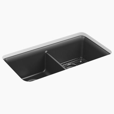 Kohler Cairn 33.5" Double Bowl Sink in Matte Graphite, , large