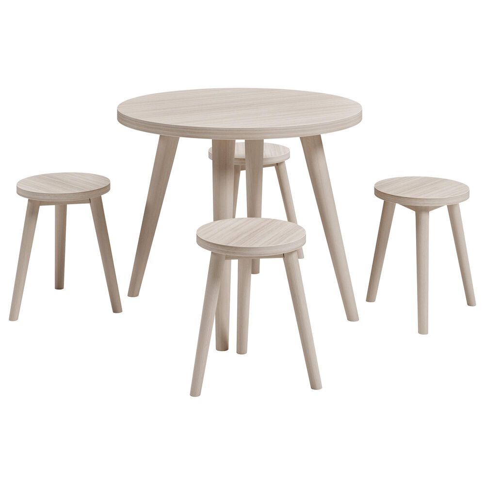 Signature Design by Ashley Blariden 5 Piece Table Set in Natural, , large