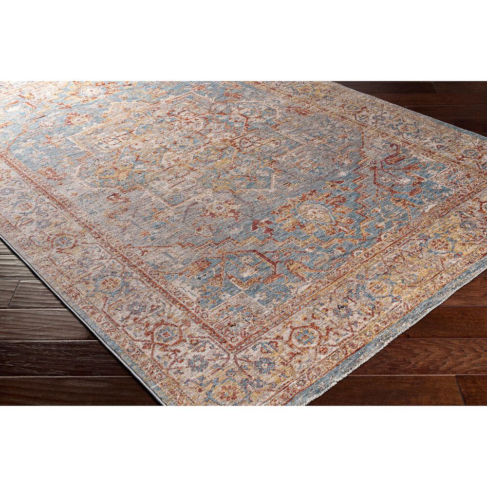 Surya Mirabel 7&#39;10&quot; x 10&#39;3&quot; Teal, Aqua, Gray, Burnt Orange, Olive and Beige Area Rug, , large