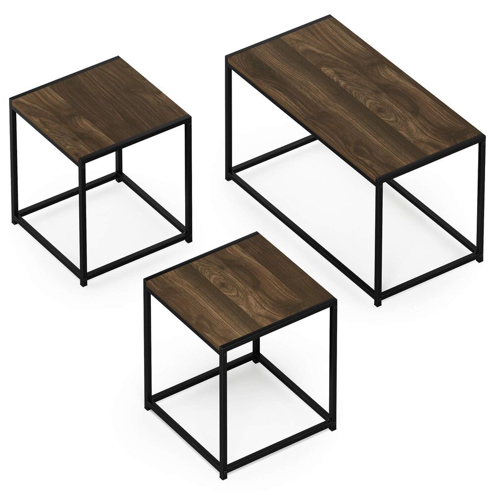 HOMLUX 3-Piece Table Set in Columbia Walnut, , large