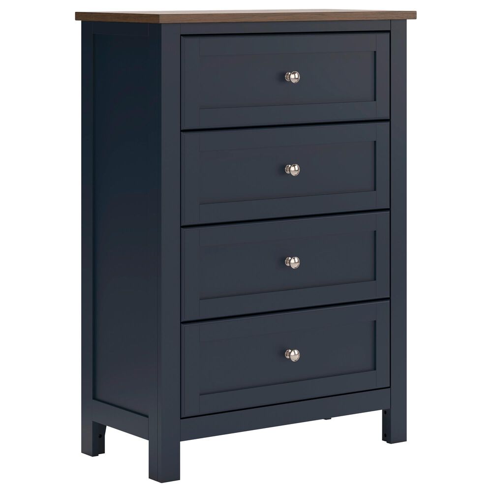 Ashley Landocken 5-Piece Full Bedroom Set in Brown and Blue, , large