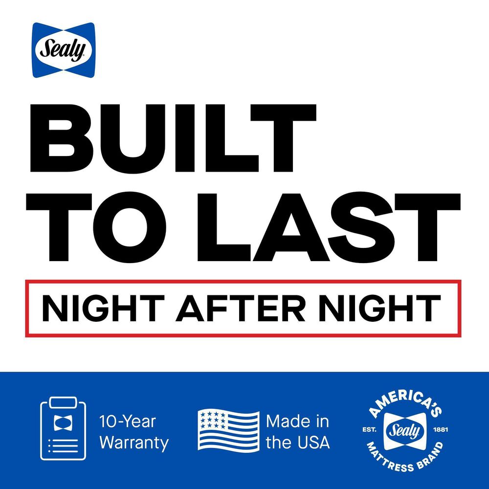 Sealy Posturepedic Pro Wilkins Medium Hybrid Queen Mattress with Ease 4.0 Adjustable Base, , large