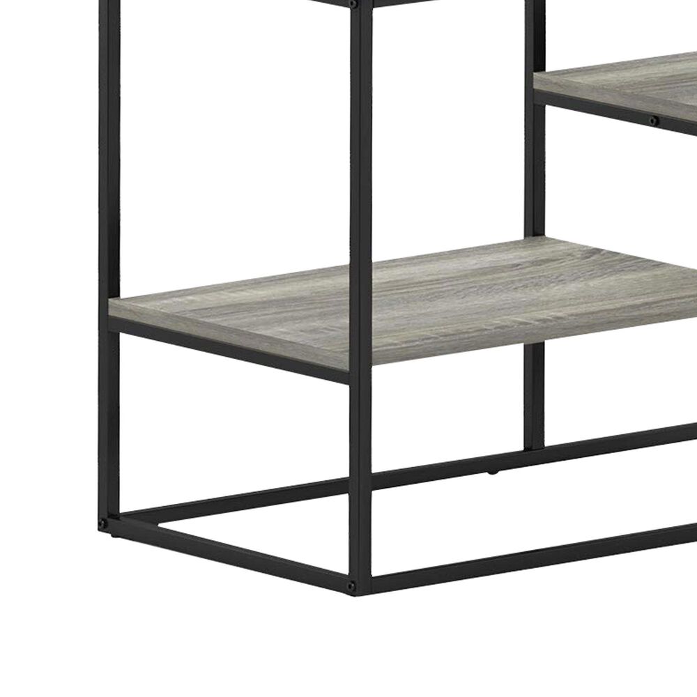 HOMLUX 60" TV Stand with 2 Open Storage Shelves in French Oak Grey, , large
