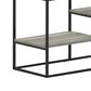 HOMLUX 60" TV Stand with 2 Open Storage Shelves in French Oak Grey, , large