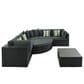 HOMLUX 7-piece Outdoor Conversation Set with Black Wicker in Gray, , large
