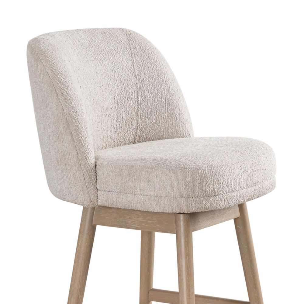 Armen Living Sadie 30" Swivel Bar Stool in Washed Wood, , large