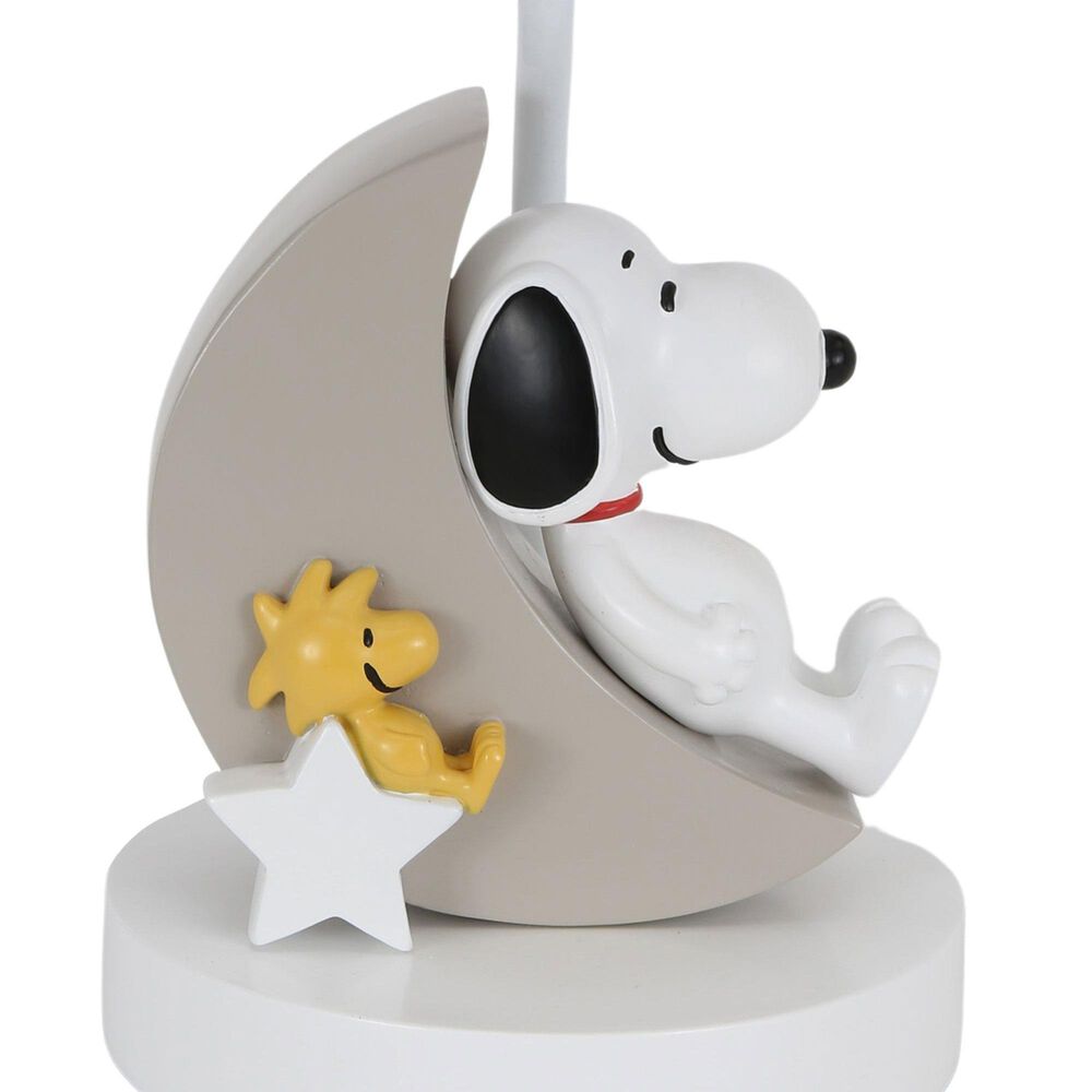 Lambs and Ivy Snoopy Love Table Lamp with Shade and Bulb in White, , large