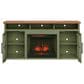Legends Home Vineyard 74" Fireplace Console with Fireplace Insert in Sage and Fruitwood, , large