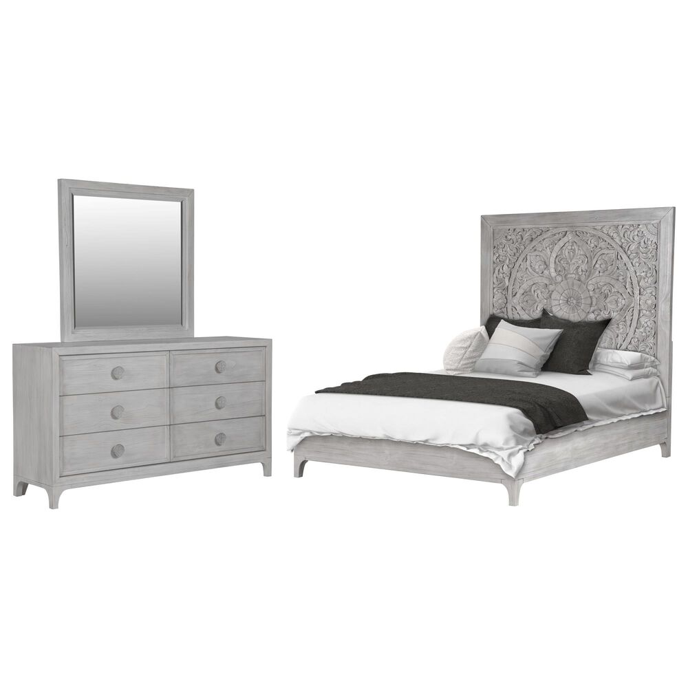 Urban Home Boho Chic 3-Piece Queen Bedroom Set in Washed White, , large