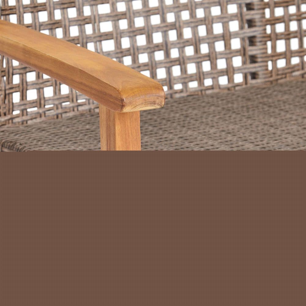 Hearth and Haven Hampton Outdoor Loveseat in Natural and Grey, , large