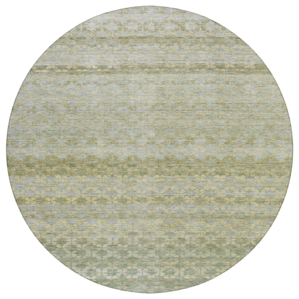 Dalyn Rug Company Burano BU6 8" Round Aloe Indoor/Outdoor Area Rug, , large