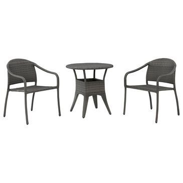 Ashley Mimis Bay 3-Piece Patio Bistro Set in Gray, , large