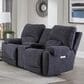 HomeStretch Showtime Power Reclining Loveseat in Graphite, , large