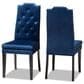 Baxton Studio Dylin Side Chair with Royal Blue Cushion in Espresso Brown (Set of 2), , large